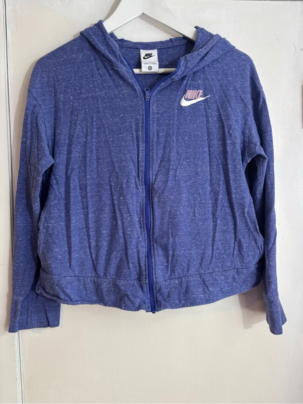 Nike Girls' Heathered Violet Zip Hoodie